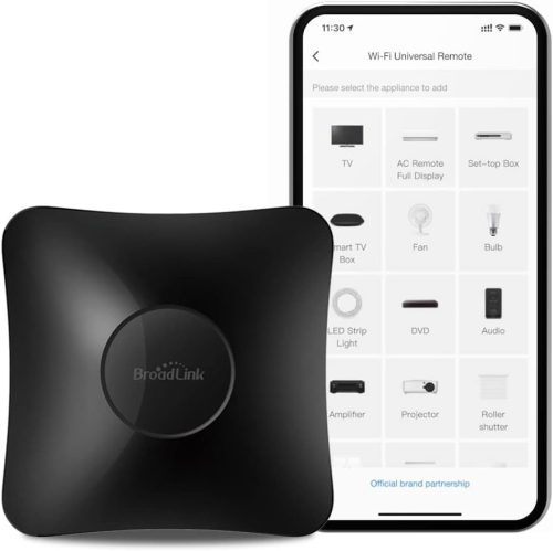 Telecomanda Universală BroadLink RM4 Pro - Hub Smart Home WiFi IR și RF 2.4GHz, Compatibilă cu Alexa și Google Home, TV, Așa
