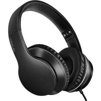   Skladacie slúchadlá LORELEI X6 s mikrofónom, ľahké prenosné káblové stereo slúchadlá s basmi