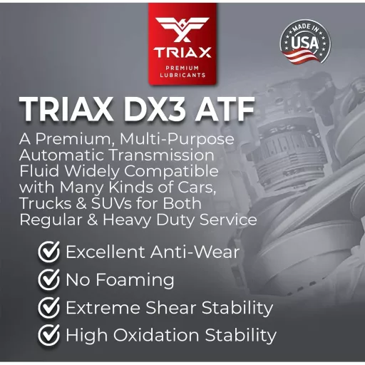 TRIAX Multi-Purpose ATF DEX III/MERC Ulei de Transmisie Sintetic Amestecat - Fricțiune Optimizată, Schimbare Fără Probleme, Fluiditate la Rece până la -45°C