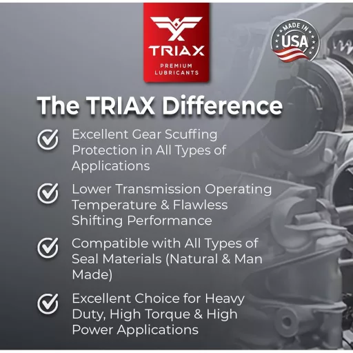 TRIAX Multi-Purpose ATF DEX III/MERC Szintetikus Keverék Sebességváltó Folyadék - Optimalizált Súrlódás, Hibamentes Váltás, -50°F Hidegfolyá