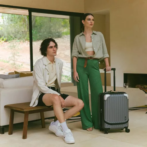 Troler Cabină Expandabil LEVEL8 de 55 cm cu Blocare TSA, Geantă de Voiaj Rigidă și Ușoară din ABS+PC cu 4 Roți Pivotante