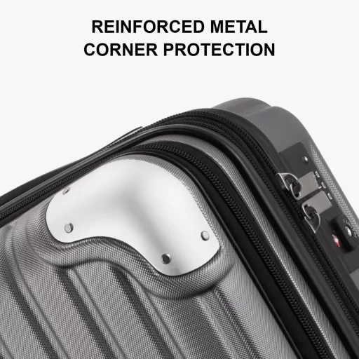 Troler Cabină Expandabil LEVEL8 de 55 cm cu Blocare TSA, Geantă de Voiaj Rigidă și Ușoară din ABS+PC cu 4 Roți Pivotante