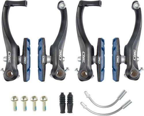 Set frâne V-Brake din aluminiu Chooee pentru bicicletă, negru/albastru
