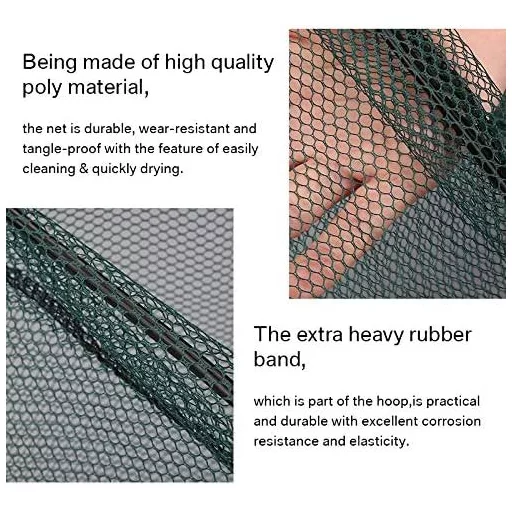 HEYOMART Teleszkópos Merítőháló 130 cm, Összecsukható Horgász Merítő Nylon Fonott