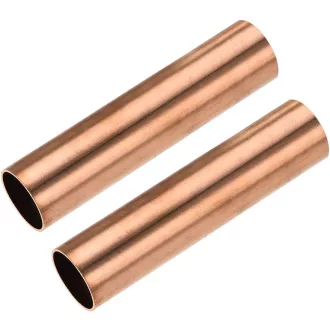   sourcing map Réz kerek cső 24mm OD 1mm falvastagság 10cm hosszú - 24mm x 1mm x 100mm