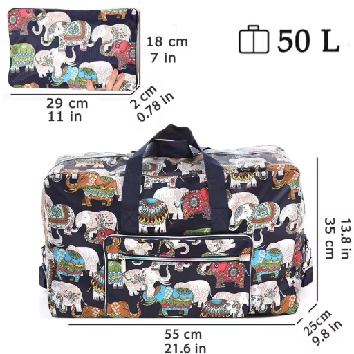 Wennmole Velika Sklopiva Putna Torba - Ženska Vikend Torba za Djevojke i Djecu - Ručna Prtljaga Sportska Torba 55x25x35 cm
