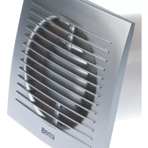 EUROPLAST 100mm Fürdőszobai Ventilátor Páratartalom Érzékelővel és Időzítővel Ezüst