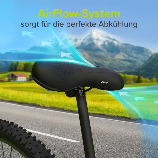 VELMIA Ergonomikus Kerékpár Nyereg 3 Zónás Rendszer Shock Absorb Felfüggesztés MTB Gravel