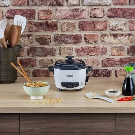 Russell Hobbs 0,4 literes mini rizsfőző, melegen tartás funkcióval, teflon bevonatú levehető edénnyel