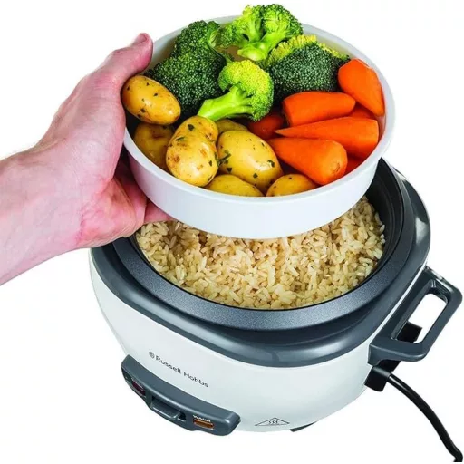 Russell Hobbs 0,8L rizsfőző gőzöléssel, tapadásmentes edénnyel és melegentartással