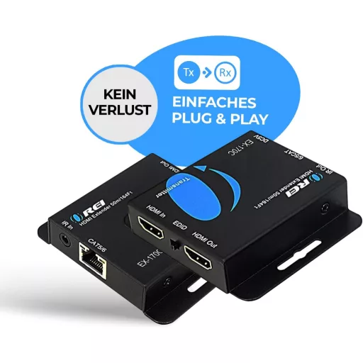 OREI 4K HDMI Ethernet Extender CAT5/CAT6/CAT7 50m IR Loop Out