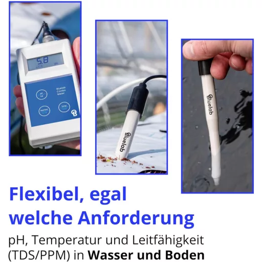 Bluelab METCOMPLUS Combo pH, EC és hőmérséklet mérő hidroponikus növénytermesztéshez
