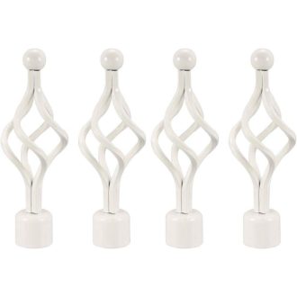   4 db, fehér függönyrúdvég 28 mm-es függönyrúdhoz(160 x 56 mm)