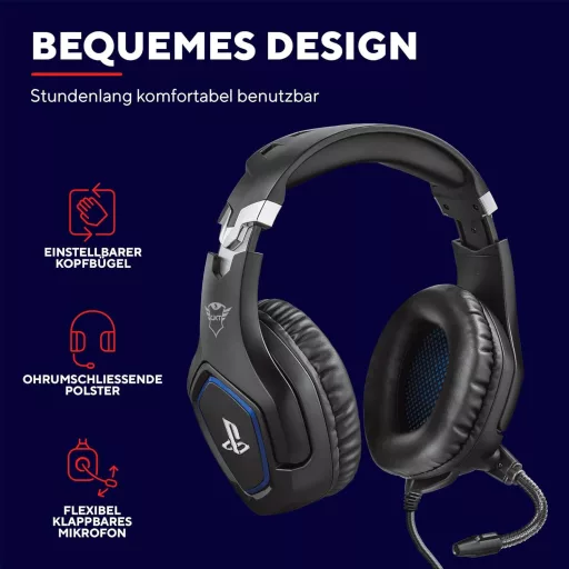 Trust Gaming GXT 488 FORZE PS4 Gaming Headset Fekete