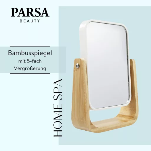 Parsa Beauty Bamboo Sminkespegel 5x Nagyítás 22x5 cm - Bamboo Mirror