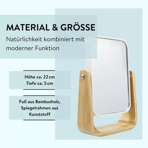 Parsa Beauty Bamboo Sminkespegel 5x Nagyítás 22x5 cm - Bamboo Mirror