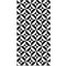 Panorama Fekete Geometrikus Vinyl Szőnyeg 80x150 cm - Mosható, Csúszásmentes Konyhai Szőnyeg, Spanyol Gyártmány
