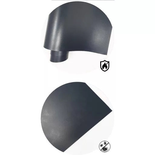 Covor vinilic panoramic, geometric negru, 80x150 cm - Lavabil, antiderapant, pentru bucătărie, fabricat în Spania