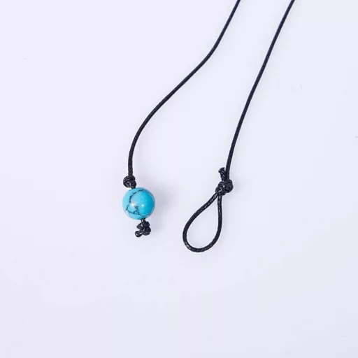 Happyyami 4 darabos bőr nyaklánc türkiz kővel kézműves ékszer nőknek