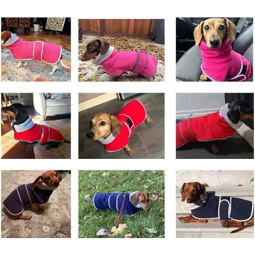 Geacă de iarnă pentru câini Geyecete cu căptușeală fleece călduroasă și curele reglabile