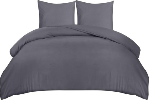 Utopia Bedding 3 részes szürke mikroszálas ágyneműhuzat garnitúra 155x220 cm