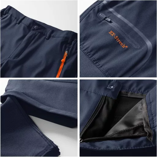 Pantofi de drumeție convertibili pentru bărbați ZOEREA, pantaloni outdoor cu uscare rapidă, pantaloni funcționali ușori.