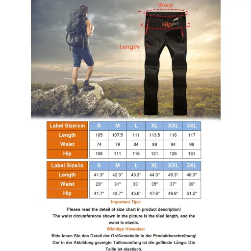 Pantofi de drumeție convertibili pentru bărbați ZOEREA, pantaloni outdoor cu uscare rapidă, pantaloni funcționali ușori.