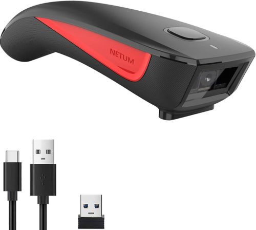 NETUM C990 Scanner coduri QR Bluetooth - Scaner coduri de bare wireless pentru iPhone, Android și PC
