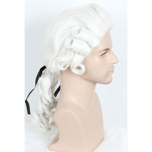 Linfairy kučeravá právnická parochňa biela blond Halloween kostým cosplay párty