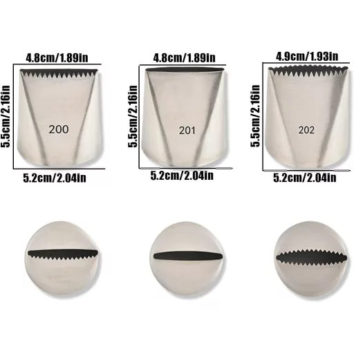 Symphonyw 3 részes tortadekoráló szett rozsdamentes acél csőrök