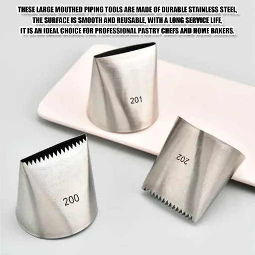 Symphonyw 3 részes tortadekoráló szett rozsdamentes acél csőrök