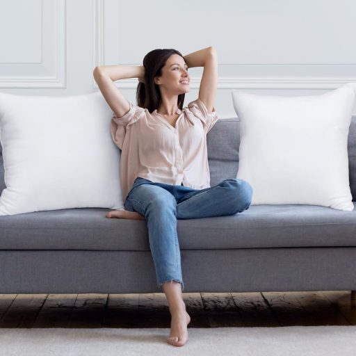 BootyBay Față de pernă cu umplutură Pernă decorativă Alb 70x70 cm 2 buc