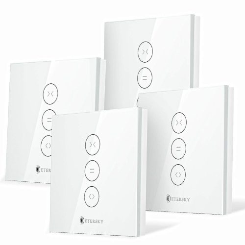 ETERSKY Controler WiFi pentru Jaluzele, 4 bucăți - Compatibil Alexa/Google, cu Ecran Tactil