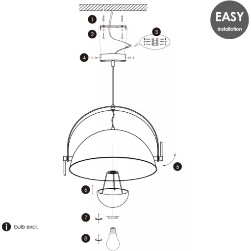 Home Sweet Home Collection Fabriq Bow függőlámpa fehér 50cm E27 LED