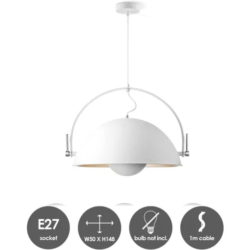 Home Sweet Home Collection Fabriq Bow függőlámpa fehér 50cm E27 LED