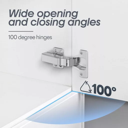 AOLISHENG Set šarki za vrata ormarića - Samozatvarajuće šarke s 3D podešavanjem, nosivost 35 kg, 2 kom - Okov za namještaj za kuhinju