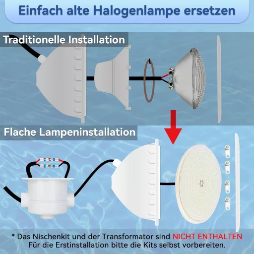 LyLmLe 35W RGB LED medence lámpa PAR56, IP68 vízálló, 2 db, távirányítóval