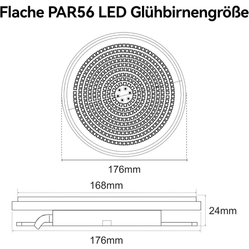 LyLmLe 35W RGB LED medence lámpa PAR56, IP68 vízálló, 2 db, távirányítóval
