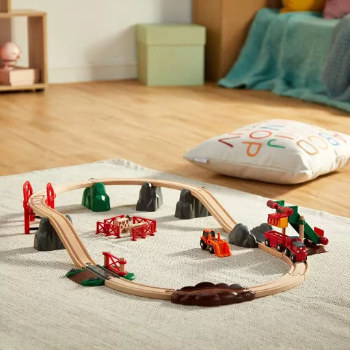 BRIO Fa Vonat Farm Készlet 33984 - Kisvasút Állatokkal és Sínekkel, Fejlesztő Játék 3 Éves Kortól, 30 Darabos