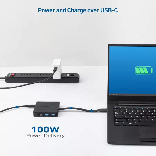 Cable Matters USB-C Hub 3 Monitor 4K DisplayPort Dock Ethernet 100W