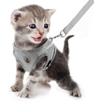   FEimaX Uprtač i povodac za pse od meke mreže, reflektirajući podesivi prozračni prsni uprtač, sivi