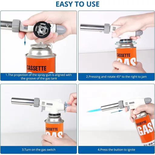 Sondiko S516 Profi Gázégő Állítható Lánggal Krémbrüléhez és Sütéshez