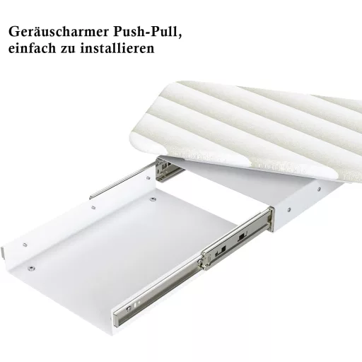 Ybaymy Masă de călcat pliabilă, rotativă 180°, extensibilă, cu sertar, pentru dulap, spălătorie, economie de spațiu, 95x30x9 cm