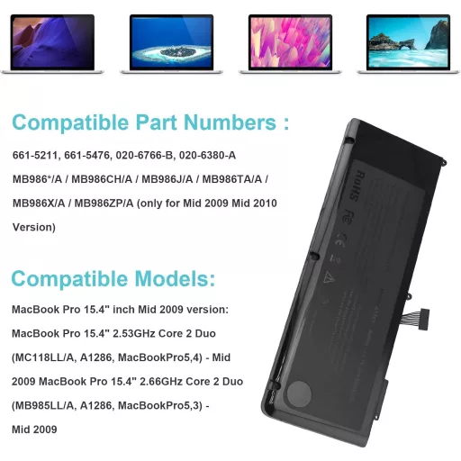 ASUNCELL A1286 A1321 MacBook Pro 15" akkumulátor - MB985 MB986 MC118 kompatibilis
