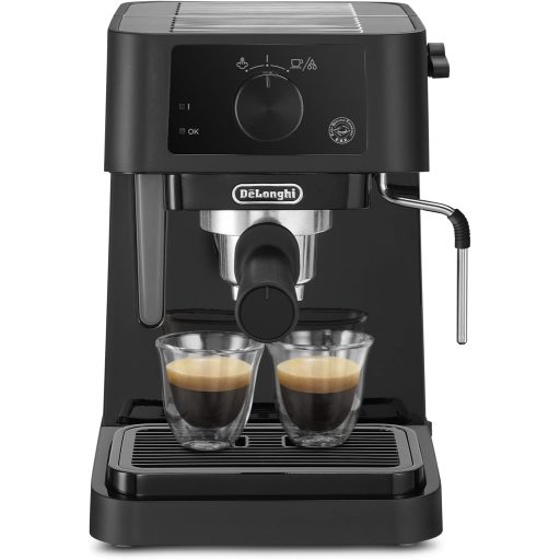 De'Longhi Stilosa EC 235.BK Traditional Espresso Portafilter Machine, Espresso Machine with Manual Milk Frother, for Espresso Powder, 1 Litre Water Tank, Black, 1100 W