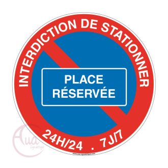   AUA SIGNALETIQUE Indicator de interzicere a parcării 200 mm PVC Marcaj loc rezervat