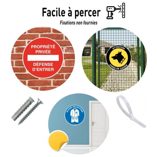 AUA SIGNALETIQUE Indicator de interzicere a parcării 200 mm PVC Marcaj loc rezervat