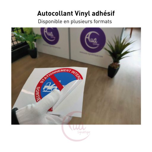 AUA SIGNALETIQUE Indicator de interzicere a parcării 200 mm PVC Marcaj loc rezervat