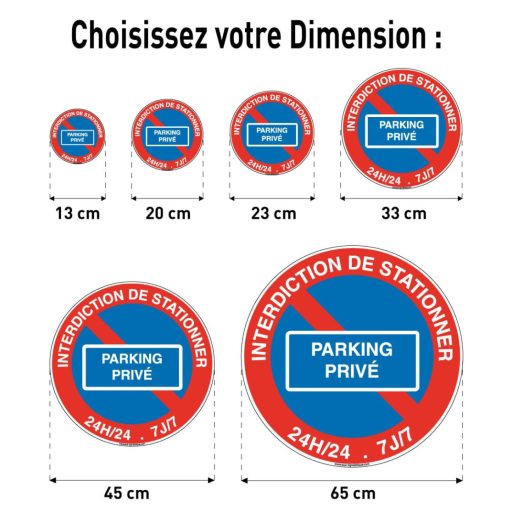 AUA SIGNALETIQUE Parkolási Tilalom Tábla 200mm PVC Fenntartott Hely Jelzés