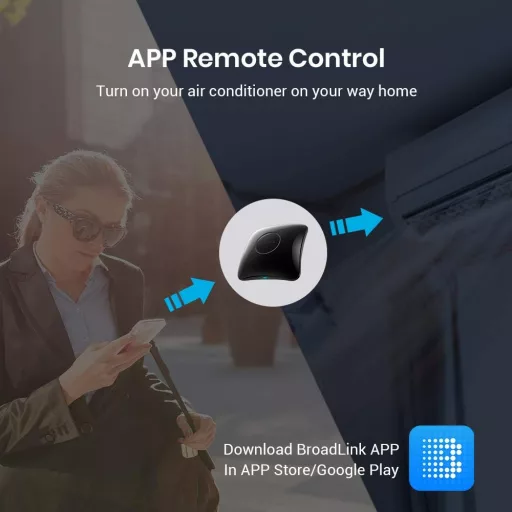 Broadlink RM4 Pro S Univerzális RF IR Távirányító Hub Hőmérséklet és Páratartalom Érzékelővel - Alexa, Google Home, IFTTT Kompatibilis Okoso